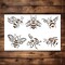 Bee Stencil Template - Reusable Big Bumble Bee Stencils for Painting on Wood, Glass, Wall Rock, Walls, Canvas, Glassware, Spray Painting, Airbrushing, Crafts (7x11)